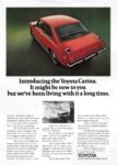 1972 Toyota Carina. It might be new to you but we've been living with it a long time