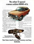 1973 Toyota Corolla 1600. No other 5-speed comes within $1000 of it
