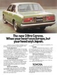 1975 Toyota Corona 2000. When your heart says Europe, but your head says Japan