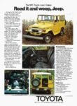 1975 Toyota Land Cruiser. Read it and weep, Jeep