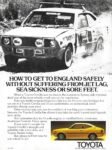 1978 Toyota Corolla Coupe. How To Get To England Safely Without Suffering From Jet Lag, Sea Sickness Or Sore Feet