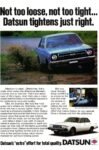 1979 Datsun Sunny Sedan. Not too loose, not too tight... Datsun tightens just right