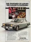 1979 Toyota Cressida. The Standard Of Luxury. The Luxury Is Standard