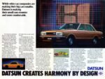 1981 Datsun Bluebird 160B. Datsun Creates Harmony By Design