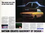 1981 Datsun Sunny 120Y. Datsun Creates Harmony By Design