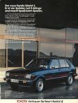 1981 Toyota Starlet S. Er ist ein Sprinter, hat 5 Gänge und macht Spaß beim Sparen