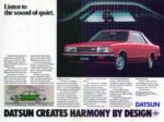 1982 Datsun Bluebird 180B coupe. Datsun Creates Harmony By Design