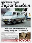 1983 Toyota Hi-Ace Super Custom. The ideal second car that-s mostly everyone's first choice