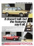 1984 Toyota Corolla 1600 GL. It doesn't talk but the features say it all