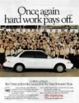 1991 Toyota Corolla. Once again hard work pays off