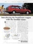 1993 Toyota Corolla Wagon. Introducing the brand-new wagon with the familiar name