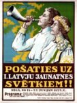 1922 Pošaties Uz 1. Latvju jaunatnes Svētkiem, Riga