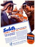 1941 Salute the Man who asks You. 'How's Your Oil Filter?' FRAM