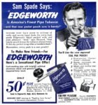 1949 Sam Spade Says. Edgeworth is America's Finest Pipe Tobacco