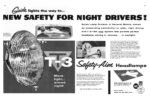 1956 Guide lights the way to... New Safety For Night Drivers! AC, GM