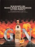 1982 Seagram's Gin Makes Your Screwdriver Letter Perfect